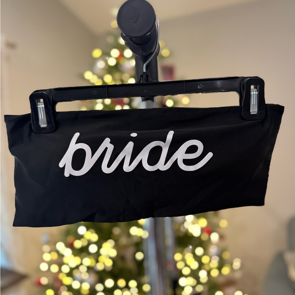 Black "Bride" Bandeau Bikini Top - Bride Swim